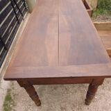 8-seater walnut farm table 199 cm 19th century