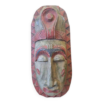 African mask carved in wood