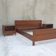 1960s Stilwood walnut bed