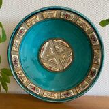 Large turquoise Moroccan dish