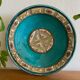 Large turquoise Moroccan dish
