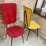 Pair of chairs skaï 1950/60