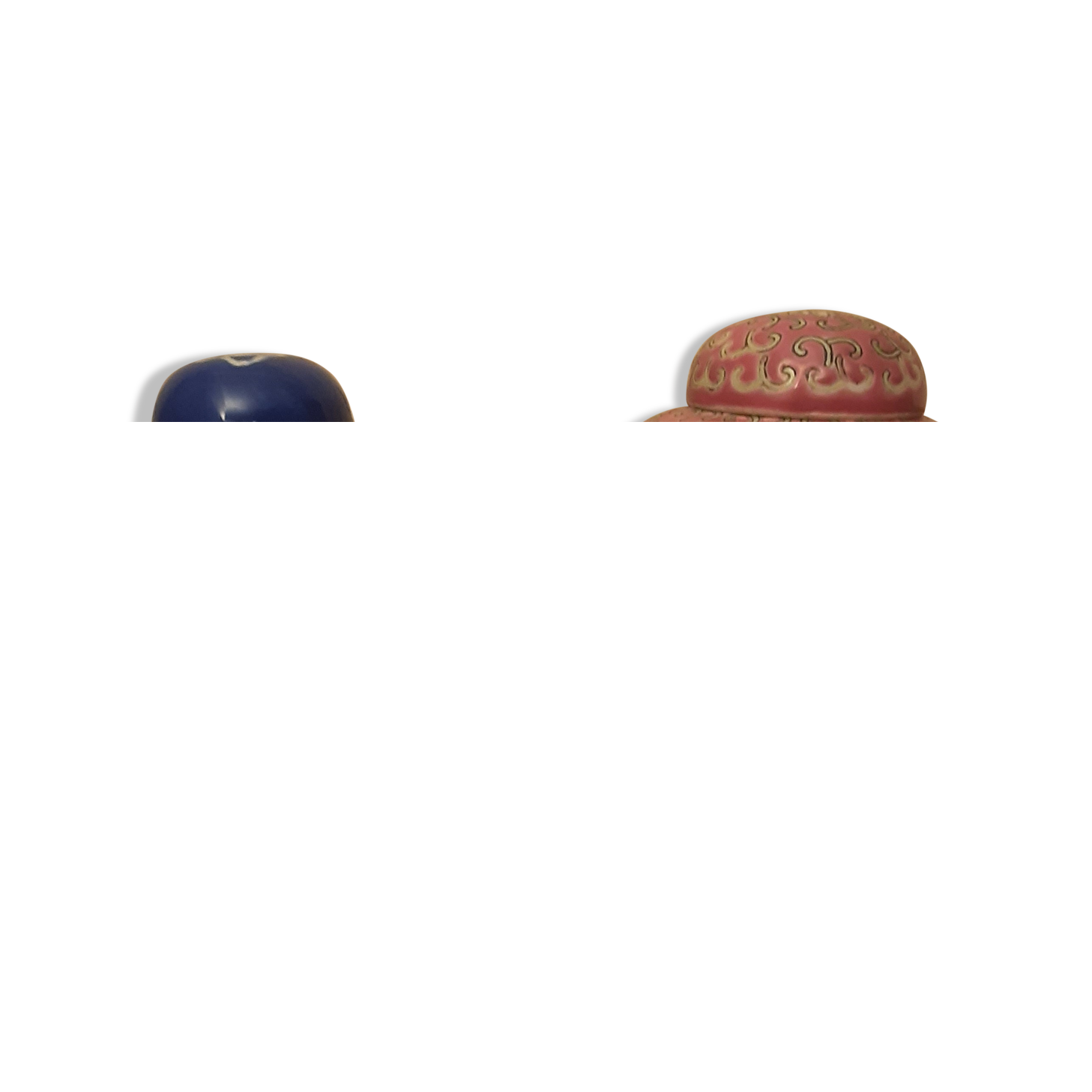 Set 2 vintage porcelain boxes