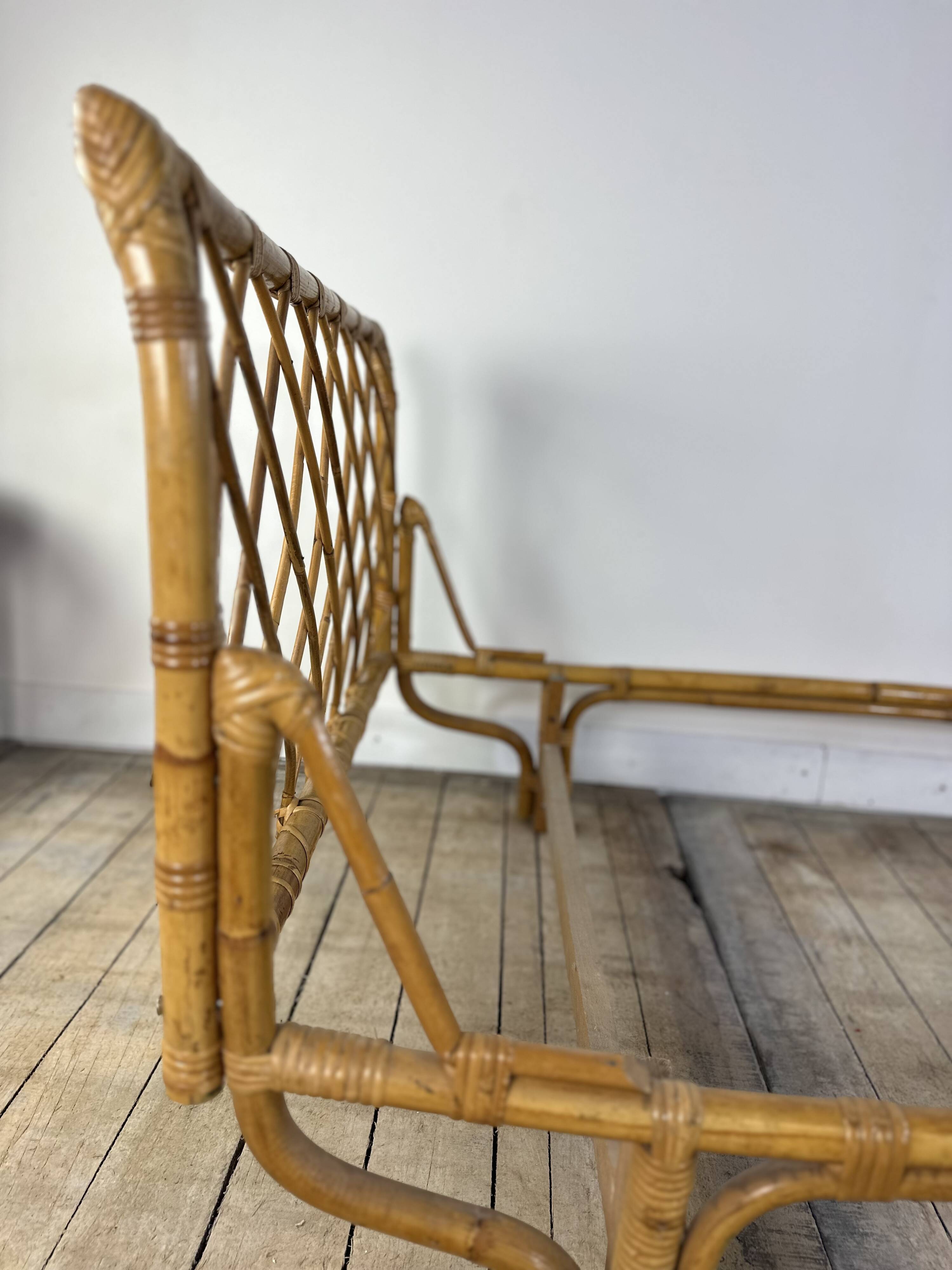 Lit en rotin et bambou, 1960