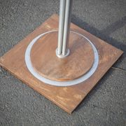 Art deco floor lamp, art deco floor lamp, wood and aluminum lamp, interior decoration
