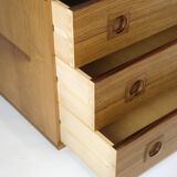 Wall-Mounted Chest Of Drawers Made In Rosewood By Albert Hansen From 1960s