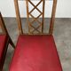 Pair of 1950s wooden cross-braced chairs