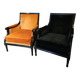 Pair of "Bergère" Empire armchairs