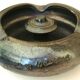 Black ceramic ashtray, enamelled, signed Jean Marais, 1960s/1970s