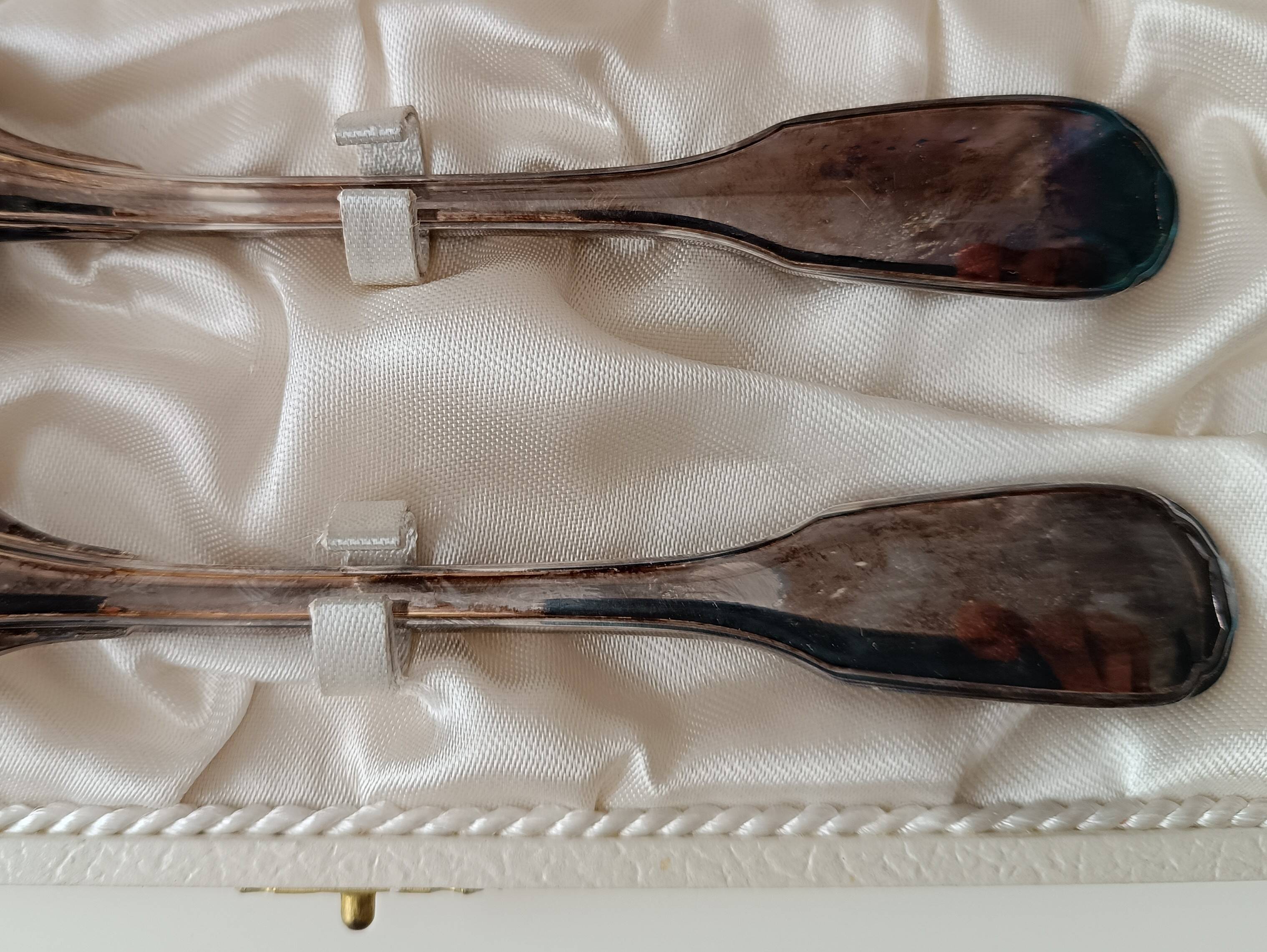 Christofle birth cutlery silver-plated box