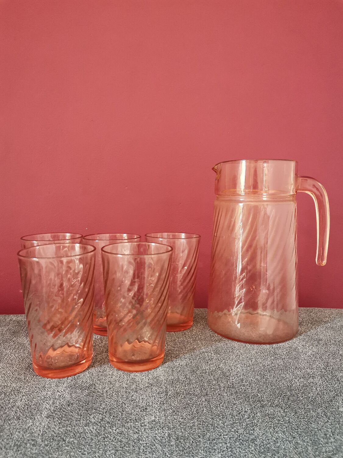 Glass and pitcher Rosaline