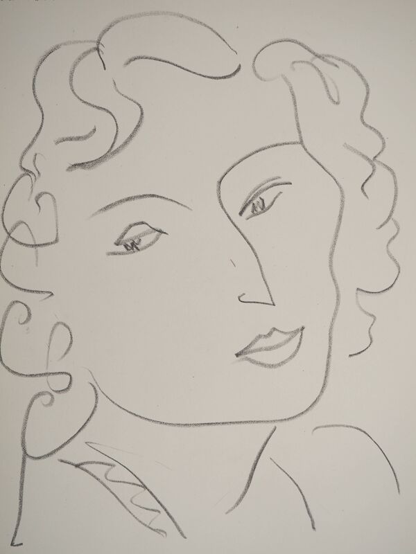 Henri Matisse : Jeune fille au sourire en coin, lithographie signée