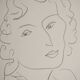 Henri Matisse : Jeune fille au sourire en coin, lithographie signée