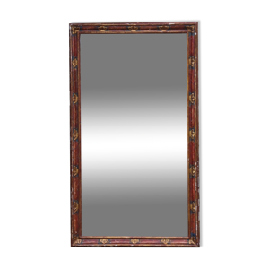 miroir bois doré polychrome vénitien XIXe