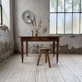1950s walnut bistro farmhouse table