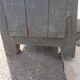 Peugeot brand old green patina wooden workbench