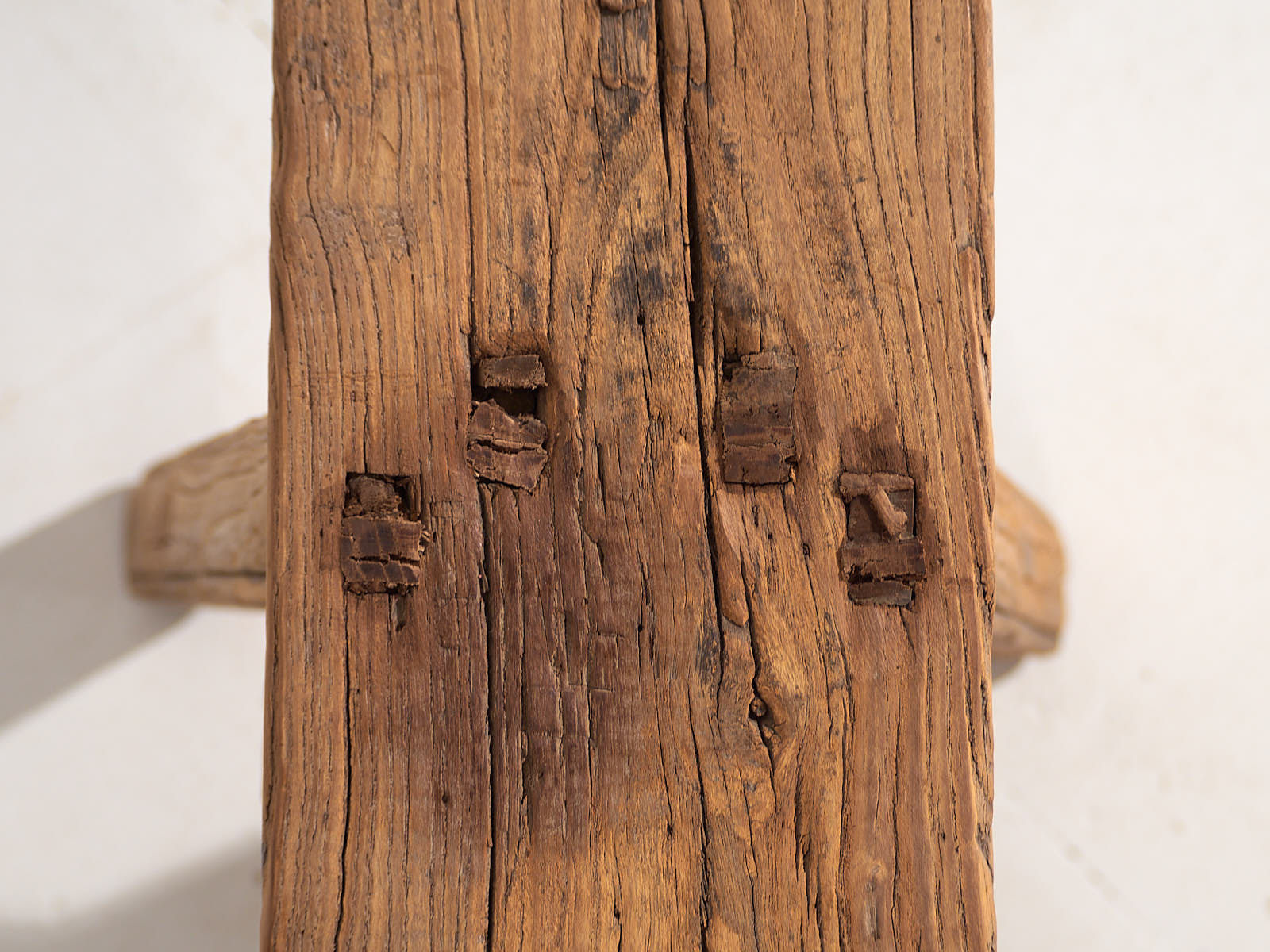 Antique Chinese bench with traditional assembly (c.1870)