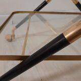 Desserte en bois et laiton