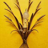 Pair of "wheat ear" gold metal sconces