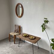 Oval cherry mirror