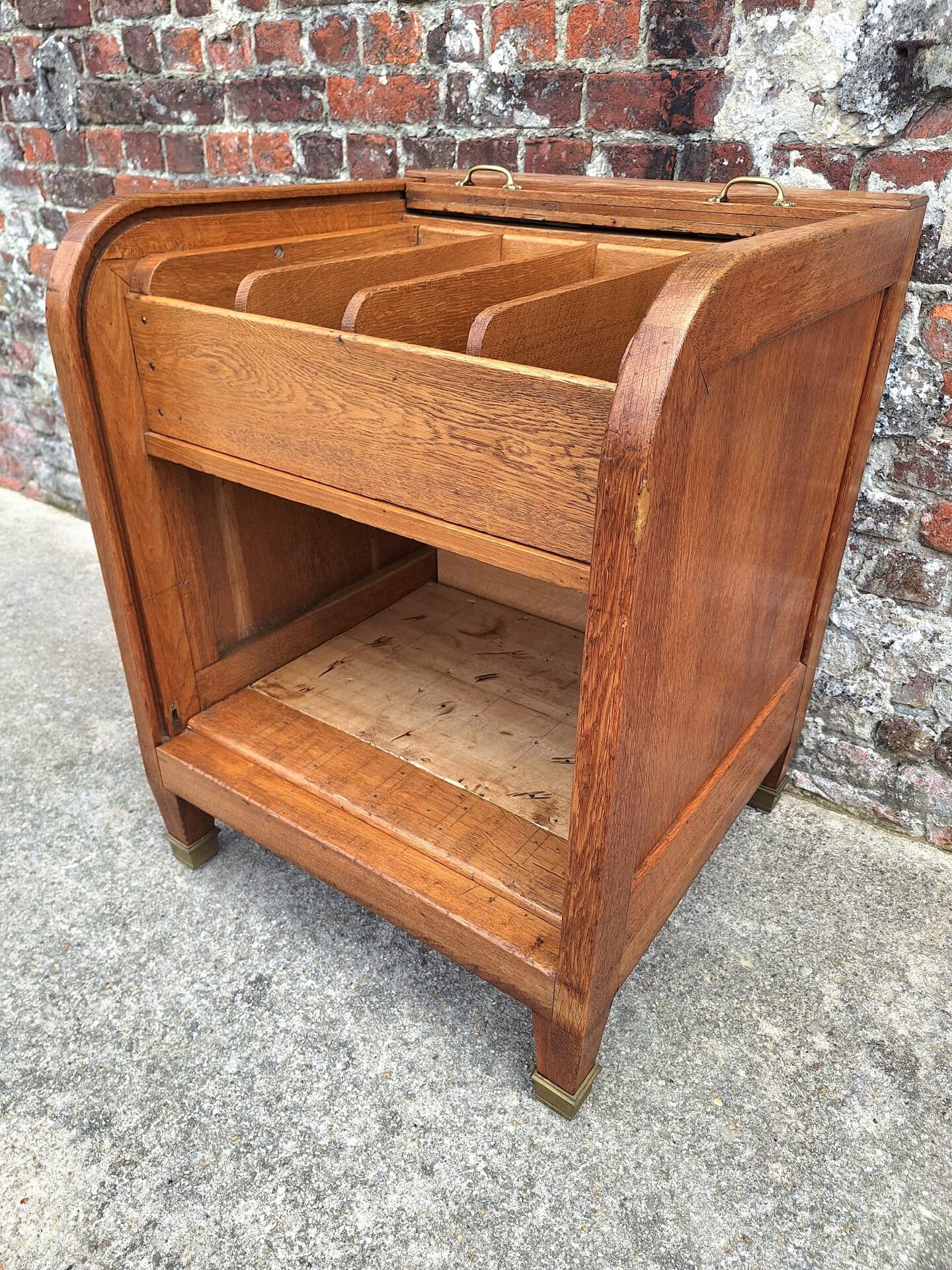 Large Art Deco curtain cabinet, antique secretary.