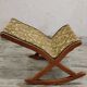 Antique rocking footrest