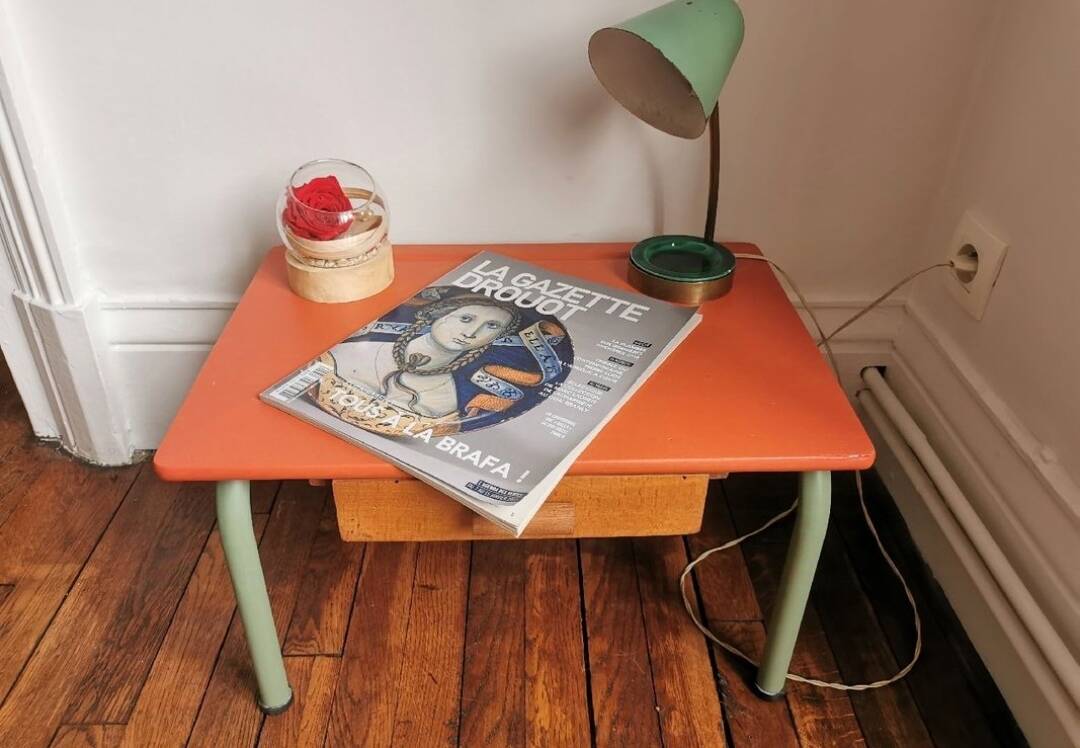 old school desk 3-6 years old Vintage bedside table