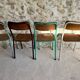 Set of 4 mismatched old school style chairs