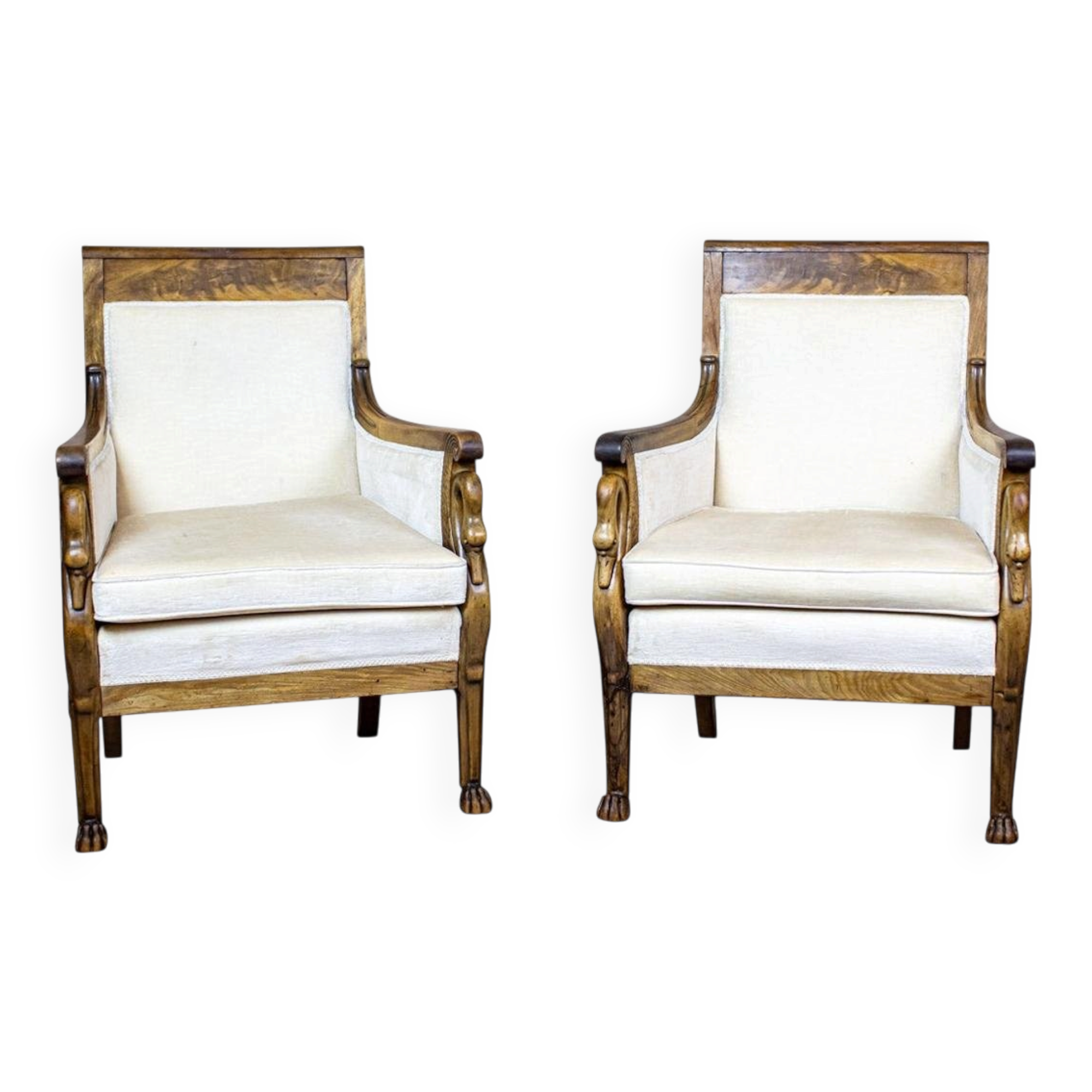 Set of Vintage Mahogany Chairs, 1920s