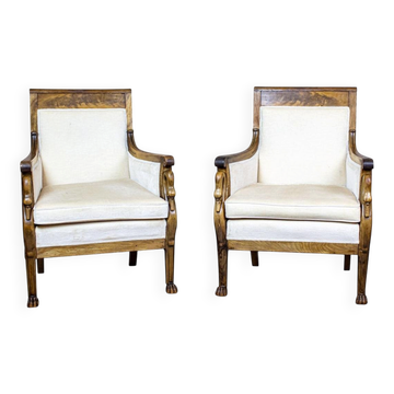 Set of Vintage Mahogany Chairs, 1920s