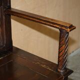 Gothic Jacobean hall chair finely carved from the Victorian era around 1860.