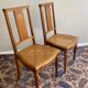 Lot of two chairs Art nouveau blond wood