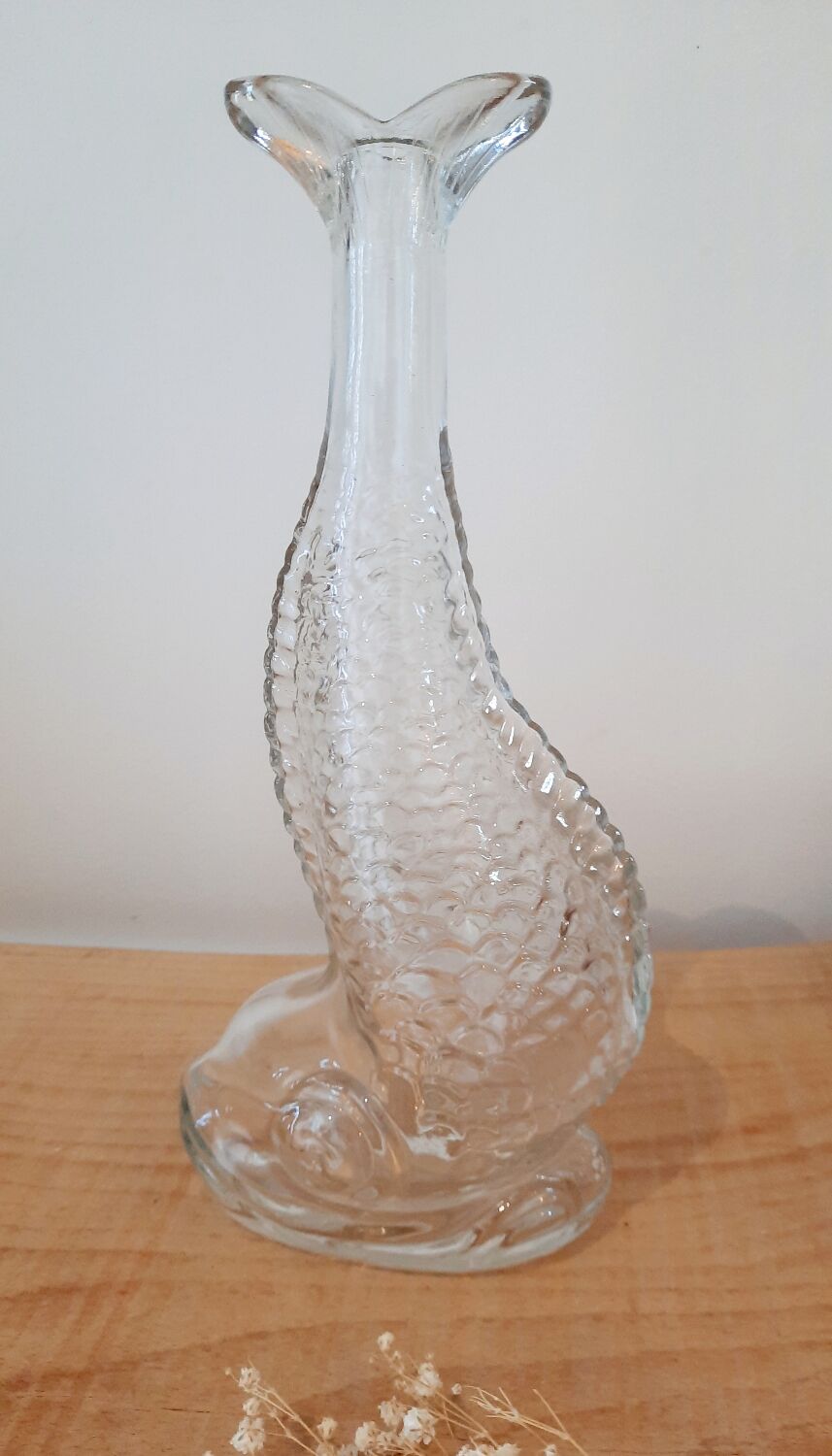 Zoomorphic glass decanter fish