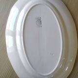 Oval dish Digoin Sarreguemines powder pink