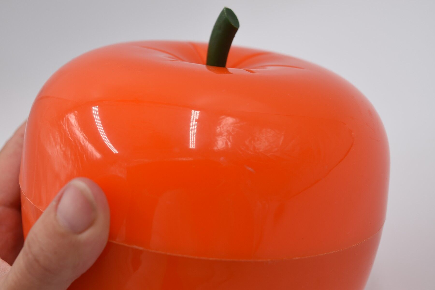 Vintage ice bucket in the shape of an orange apple