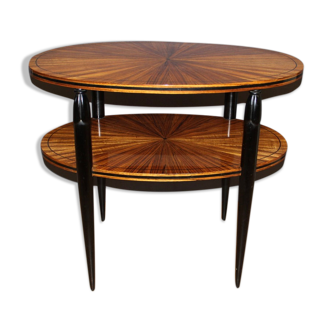 Art Deco period pedestal table with two trays around 1925