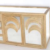 Enfilade « palmiers » en rotin et miroirs