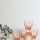 Set de 5 verre à liqueur en verre rose