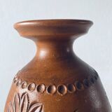 Bohemian vase in glazed clay