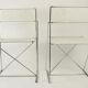 Pair of 1970s design chairs in steel and painted metal