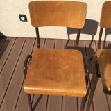 Pair of Scandinavian schoolboy chairs