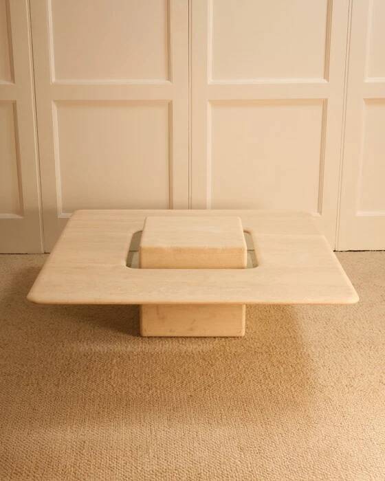Saturn travertine table