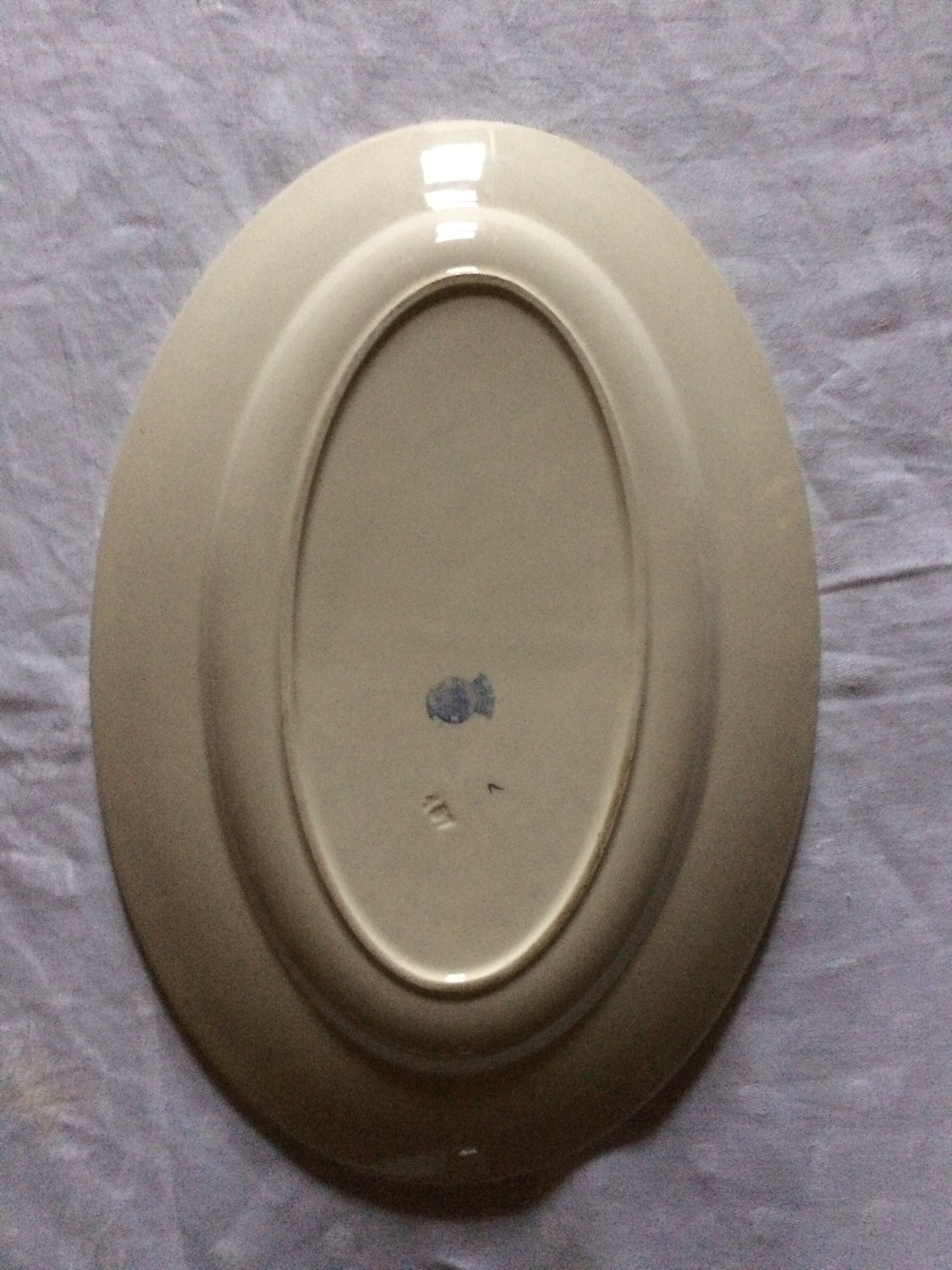 long dish old half-porcelain Badonviller