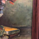 Oil on panel bouquet signed