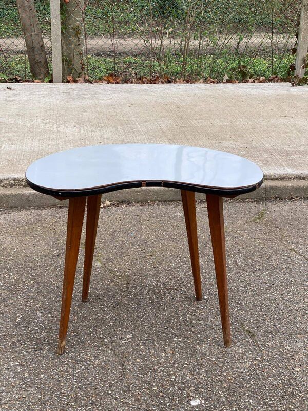 Table d'appoint scandinave haricot 1960