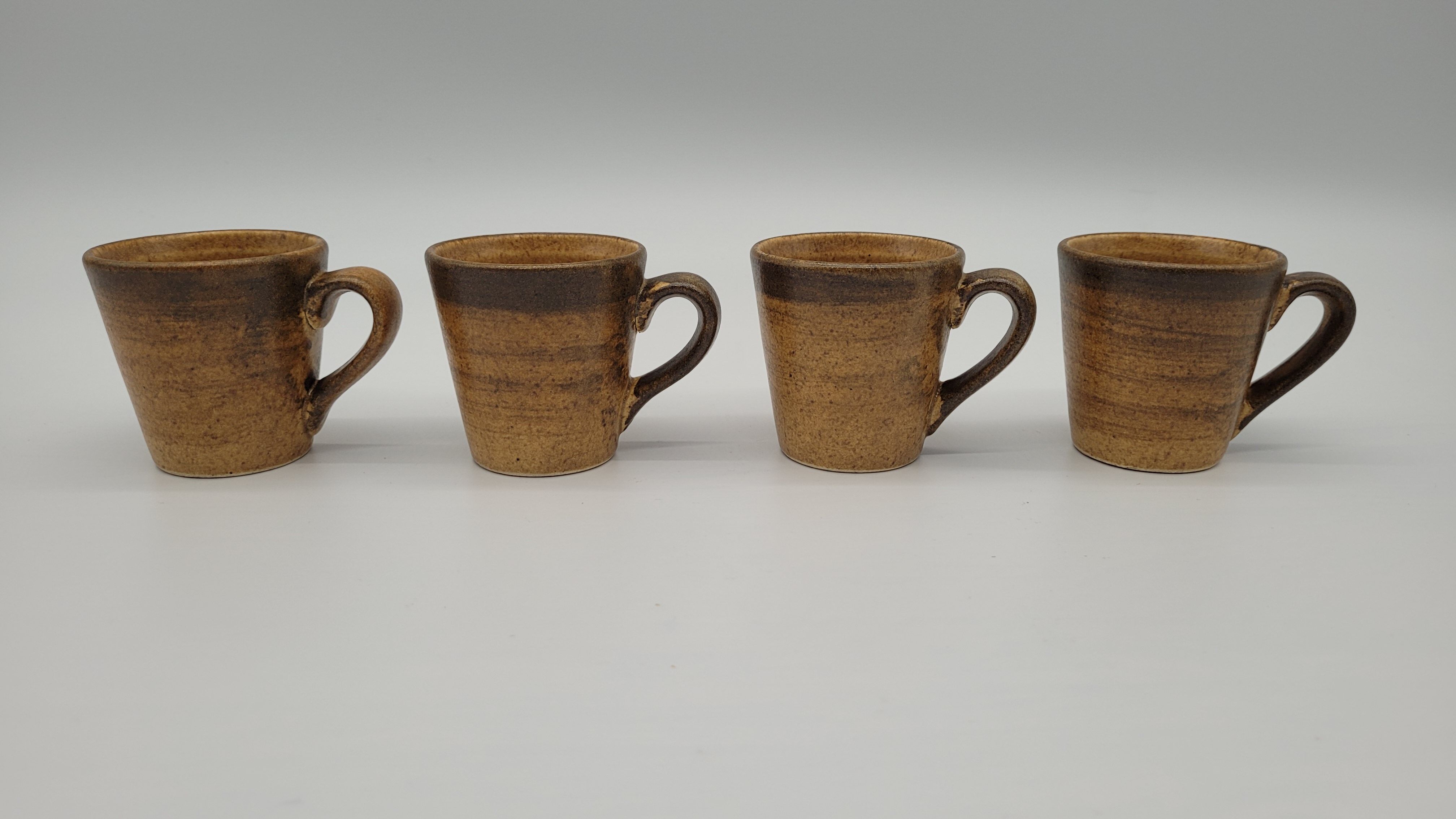 Set of 4 cups coffee stoneware