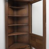 Antique French corner bookcase. After professional renovation.