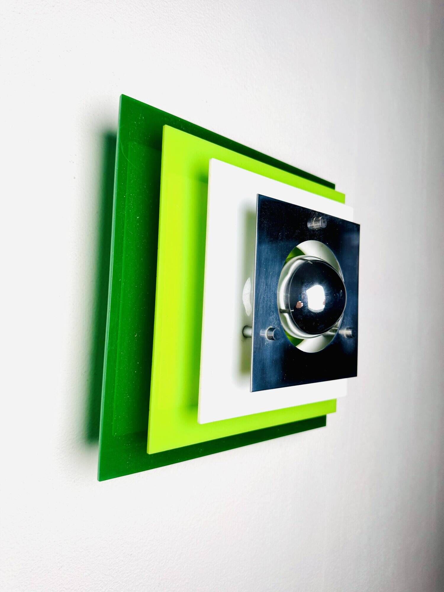 Pyramid Multi-Layered Wall Lamp By Hustadt Leuchten, Germany, 1970S