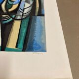 Lithographie signée "Albert Ferenz" Design 1950.