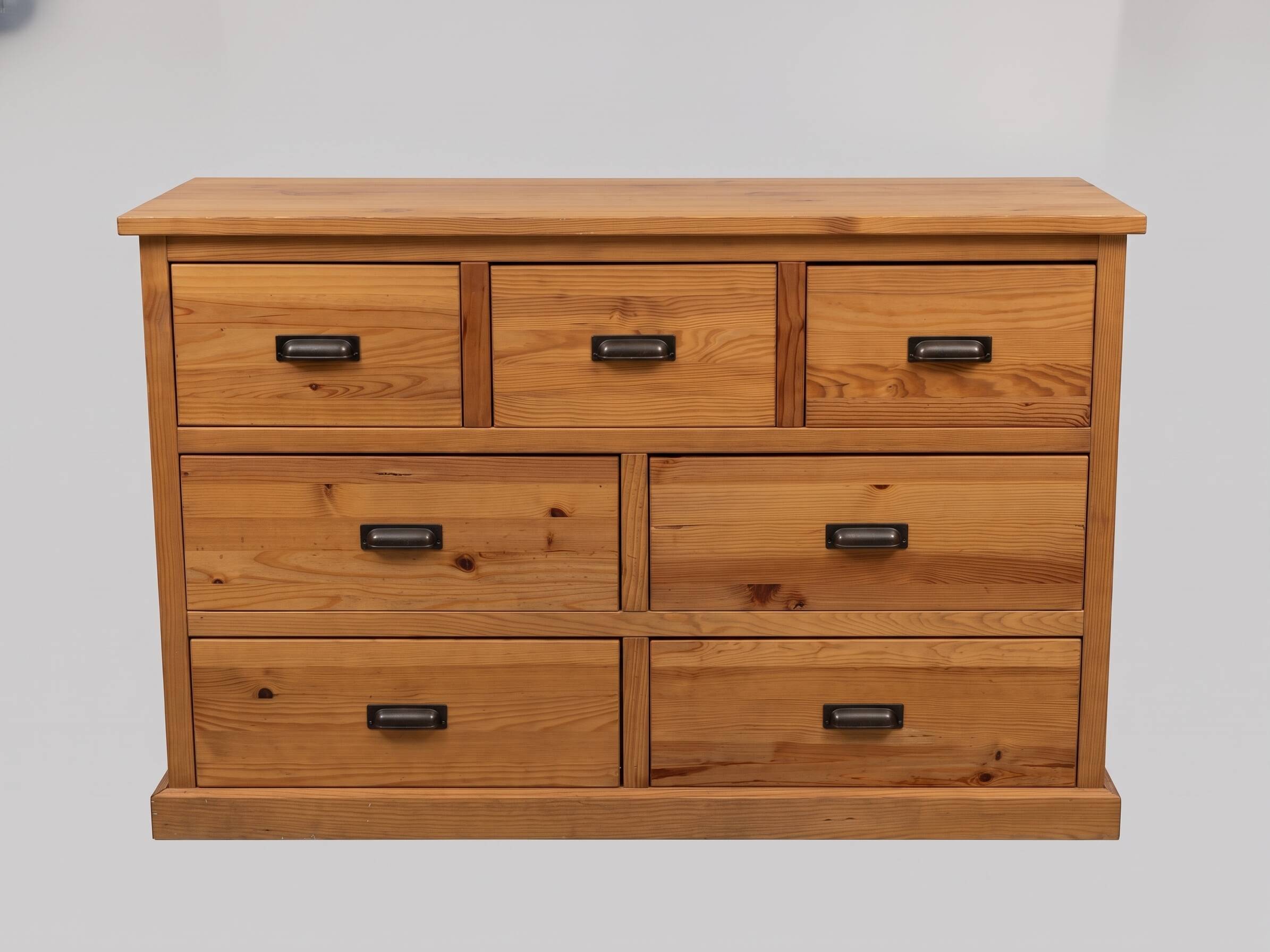 Grande commode 7 tiroirs en pin massif – Style Rustique / Apothicaire